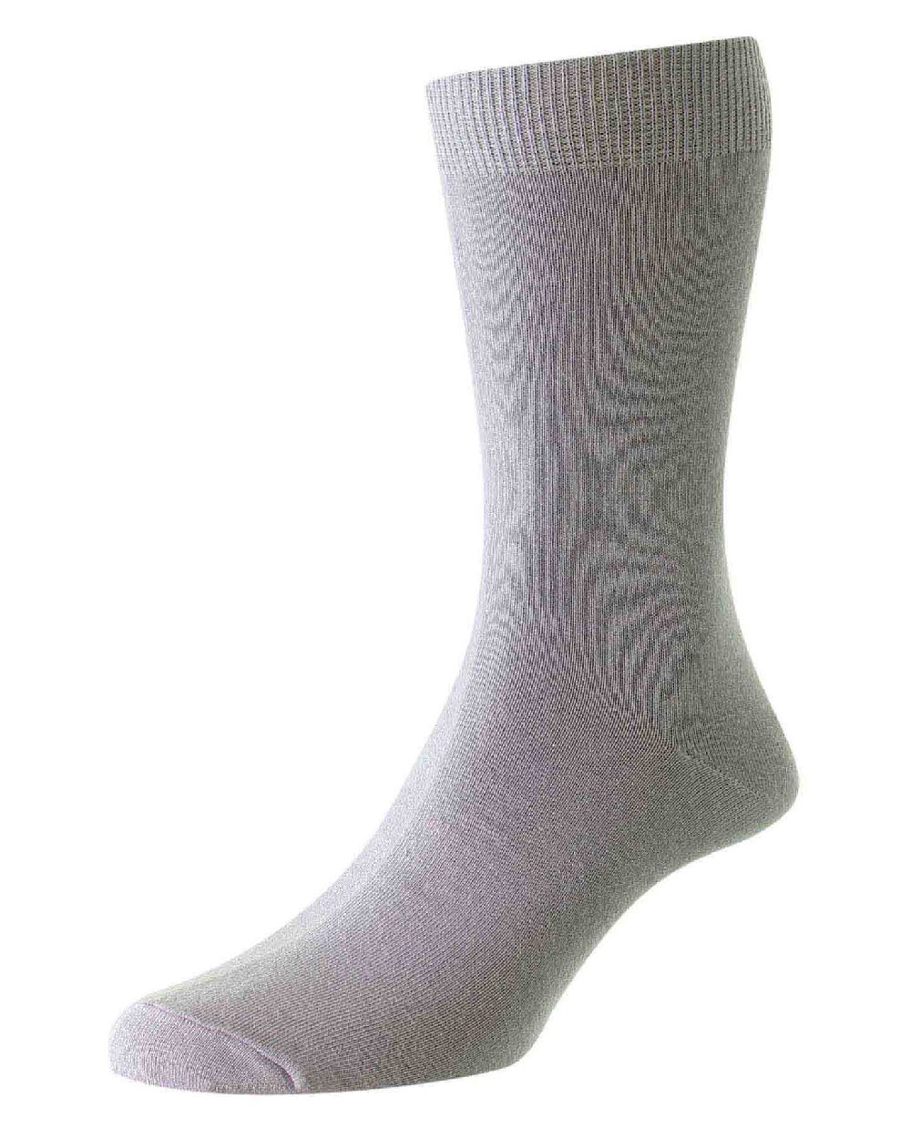 Lilac coloured HJ Hall Classic Cotton Fashion Socks on white background 