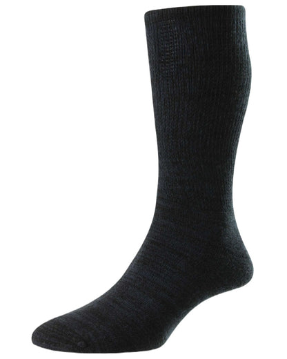 Black Navy coloured HJ Hall Diabetic Lightweight Cotton Socks on white background 