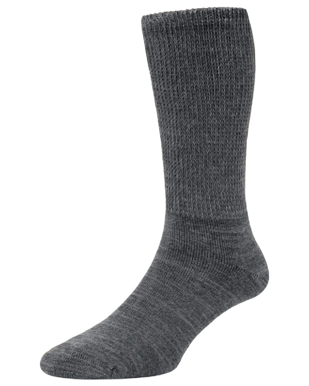 Mid Grey Charcoal coloured HJ Hall Diabetic Lightweight Cotton Socks on white background 