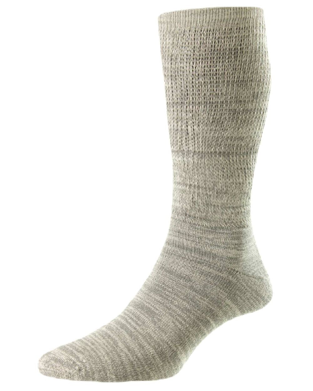 Mid Grey Silver coloured HJ Hall Diabetic Lightweight Cotton Socks on white background 