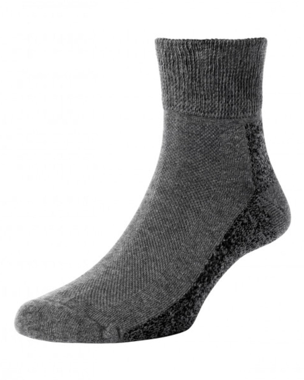 Grey coloured HJ Hall Diabetic Low Rise Cotton Socks on white background 