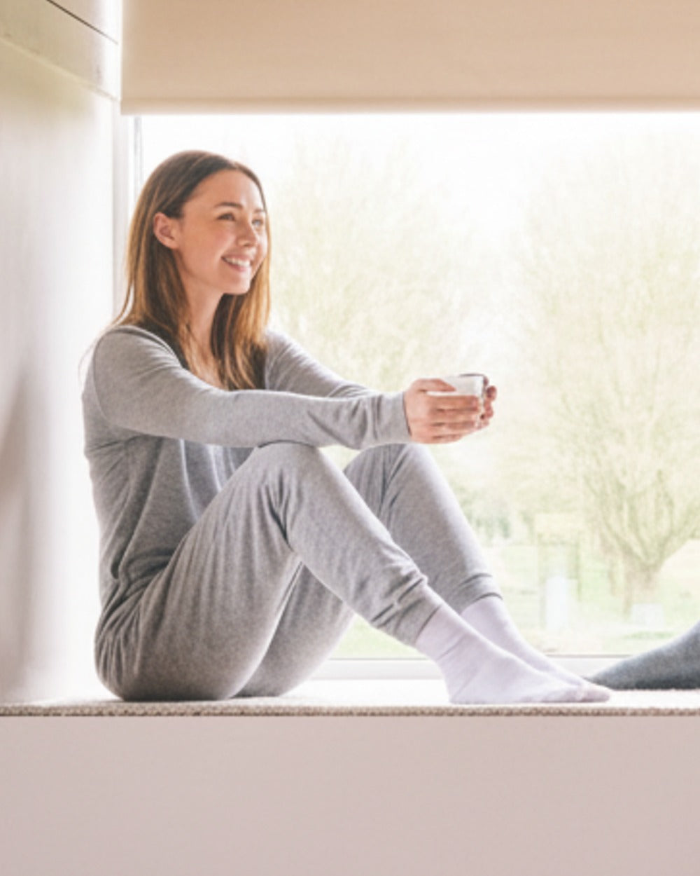 White coloured HJ Hall Diabetic Low Rise Cotton Socks on indoor background 