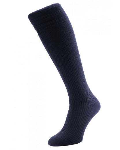 Navy coloured HJ Hall Energisox Revitalising Compression With Softop Sock on white background 