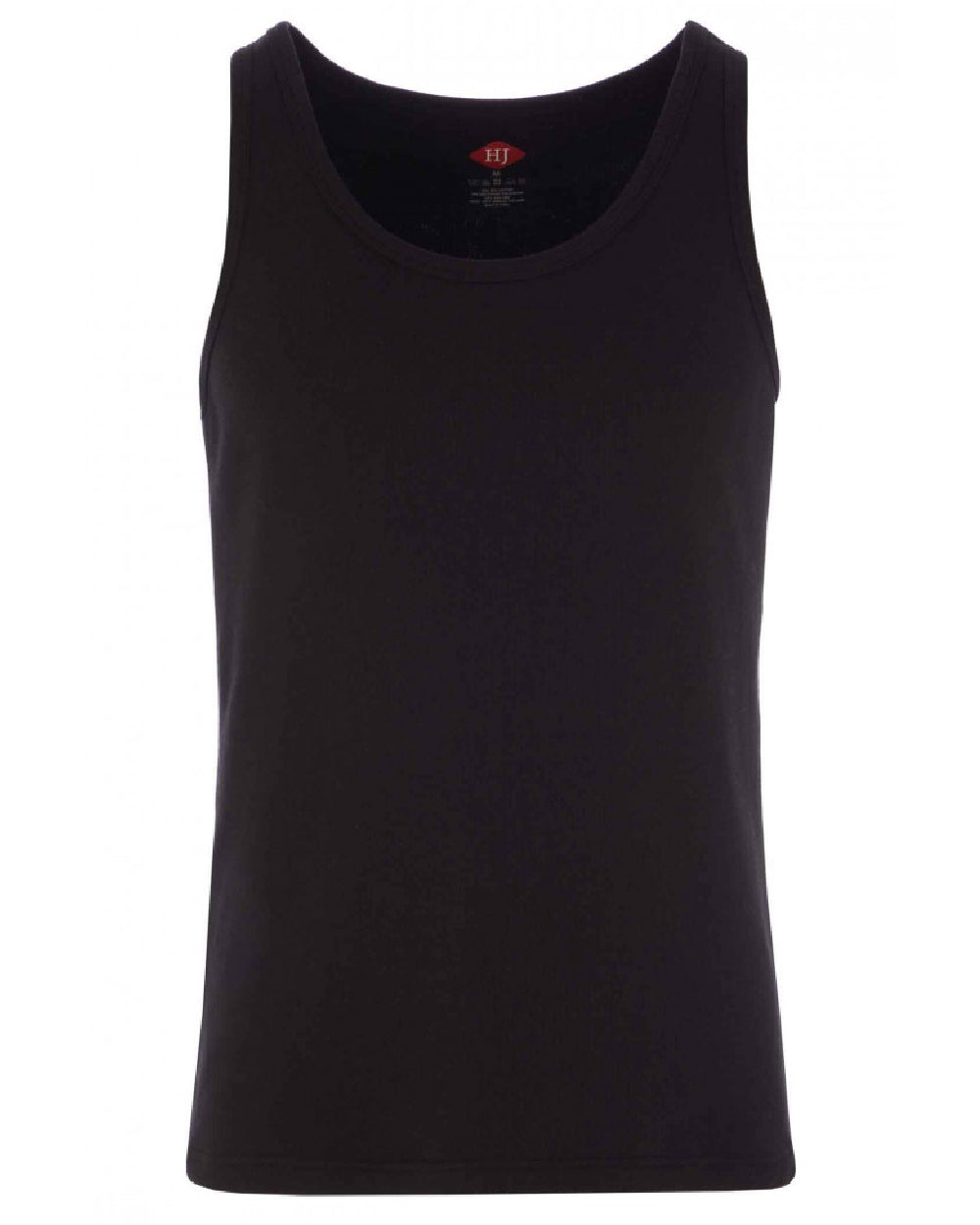 Black coloured HJ Hall Mens Cotton Rich Thermal Vest Twin Pack on white background 