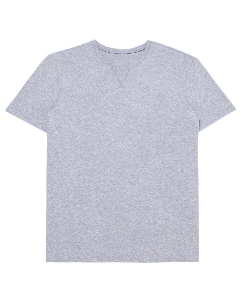 Grey Blue Coloured HJ Hall Mens Crew Neck T-Shirt And Long Pyjamas Set on white background 