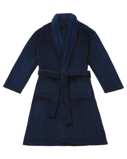 Navy Coloured HJ Hall Mens Dressing Gown on white background 