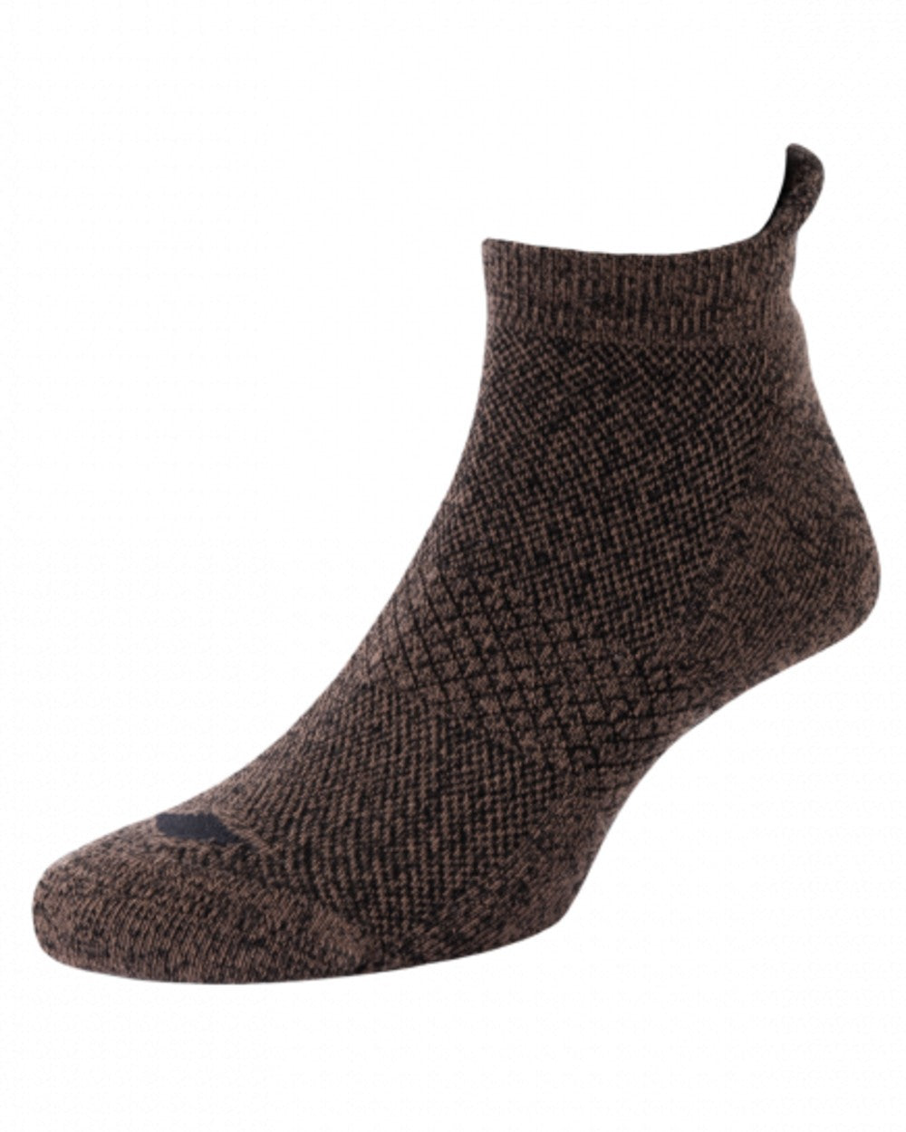 Brown coloured HJ Hall Technical Rambler Light Comfort Coolmax Fibre Cotton Trainer Socks on white background 