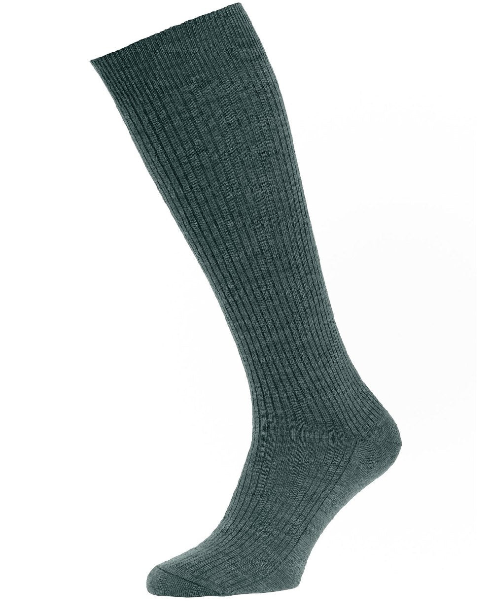 Green Coloured HJ Hall Wool Rich Immaculate Long Socks on white background 