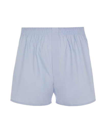 HJ Hall 2 Pack Pure Cotton Woven Boxers in Light Blue 