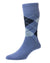 HJ Hall Argyle Cotton Softop Socks In Denim #colour_denim