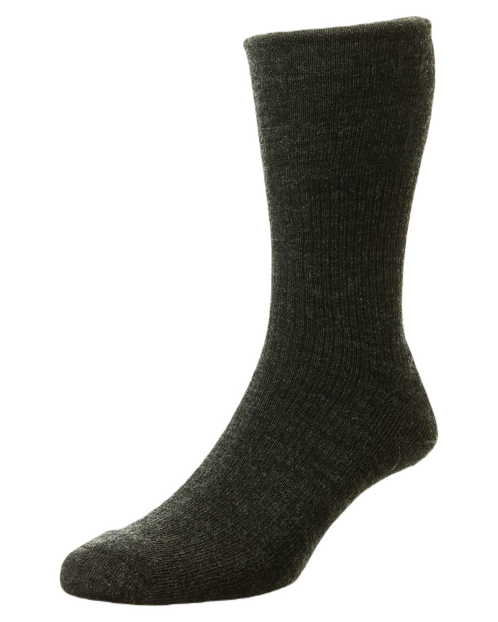 HJ Hall Cushion Sole Wool Softop Socks In Charcoal 