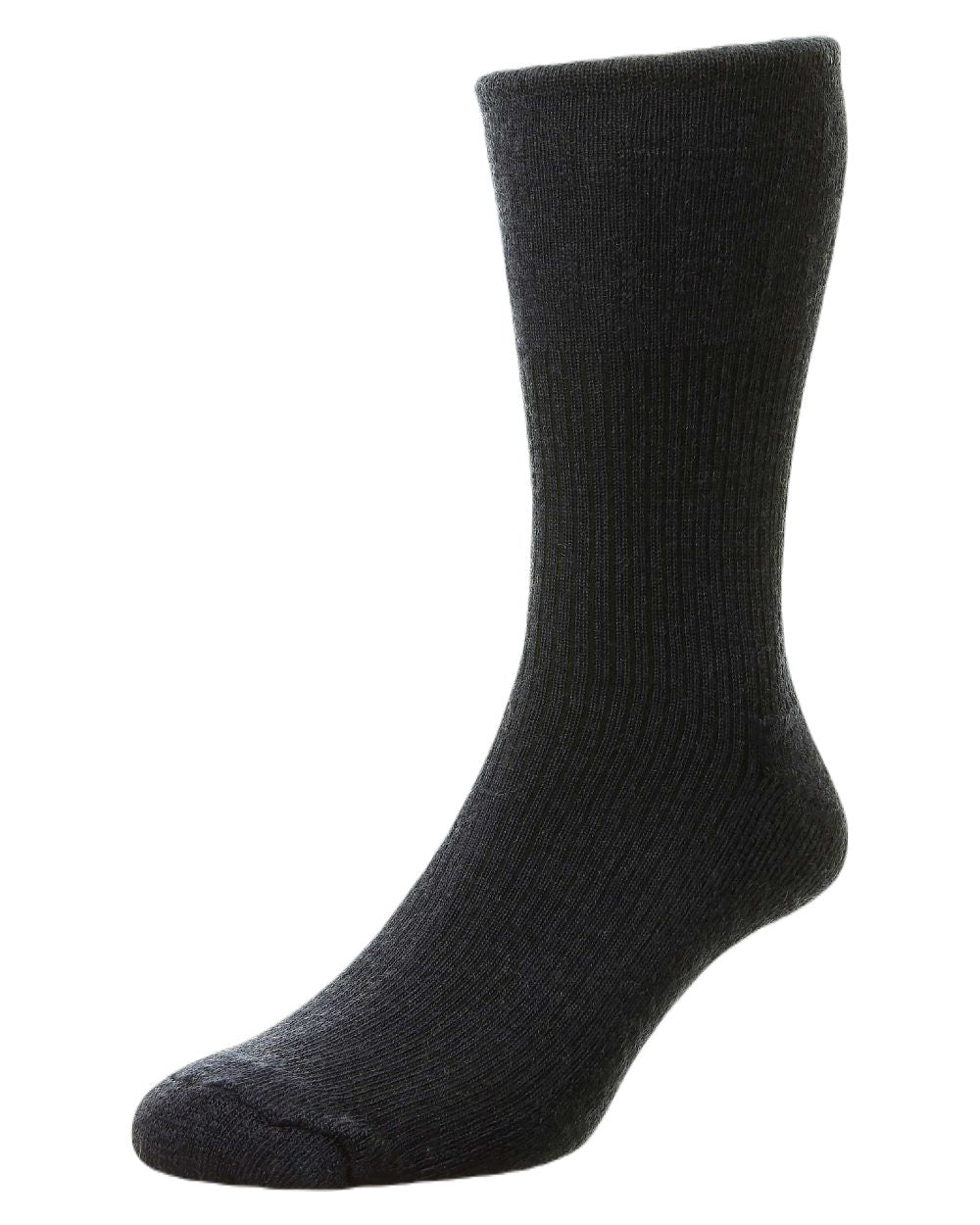 HJ Hall Cushion Sole Wool Softop Socks In Dark Navy 