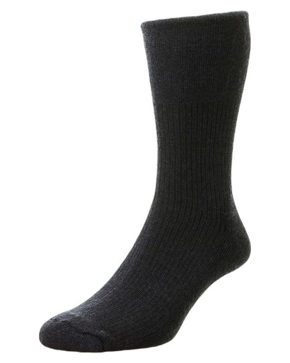 HJ Hall Cushion Sole Wool Softop Socks In Dark Navy 