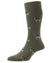 HJ Hall Farm Motif Cotton Rich Socks in Cow/Olive #colour_cow-olive