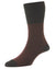 HJ Hall Houndstooth Wool Softop Socks In Burgundy #colour_burgundy