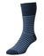 HJ Hall Stripe Cotton Softop Socks In French Navy #colour_french-navy