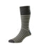 HJ Hall Stripe Cotton Softop Socks In Charcoal Chalk #colour_charcoal-chalk