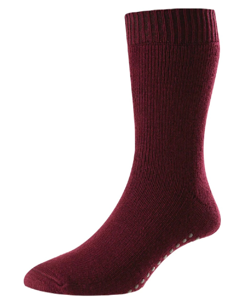 HJ Hall Mens Non Slip Feet Warmers in Maroon 