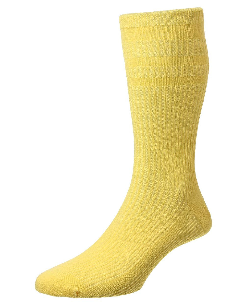 HJ Hall Original Cotton Soft Top Socks in Maize 