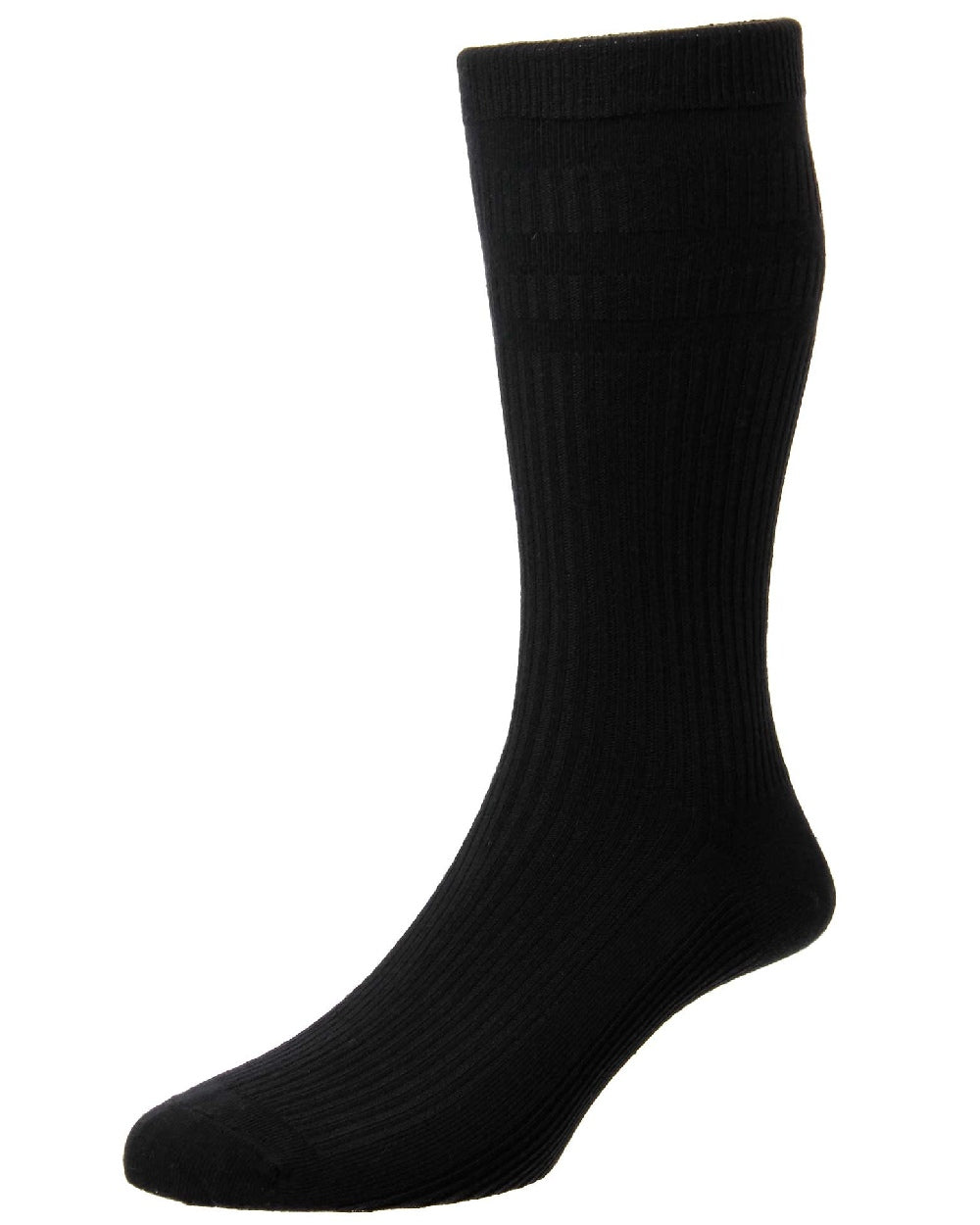 HJ Hall Original Cotton Soft Top Socks in Black 