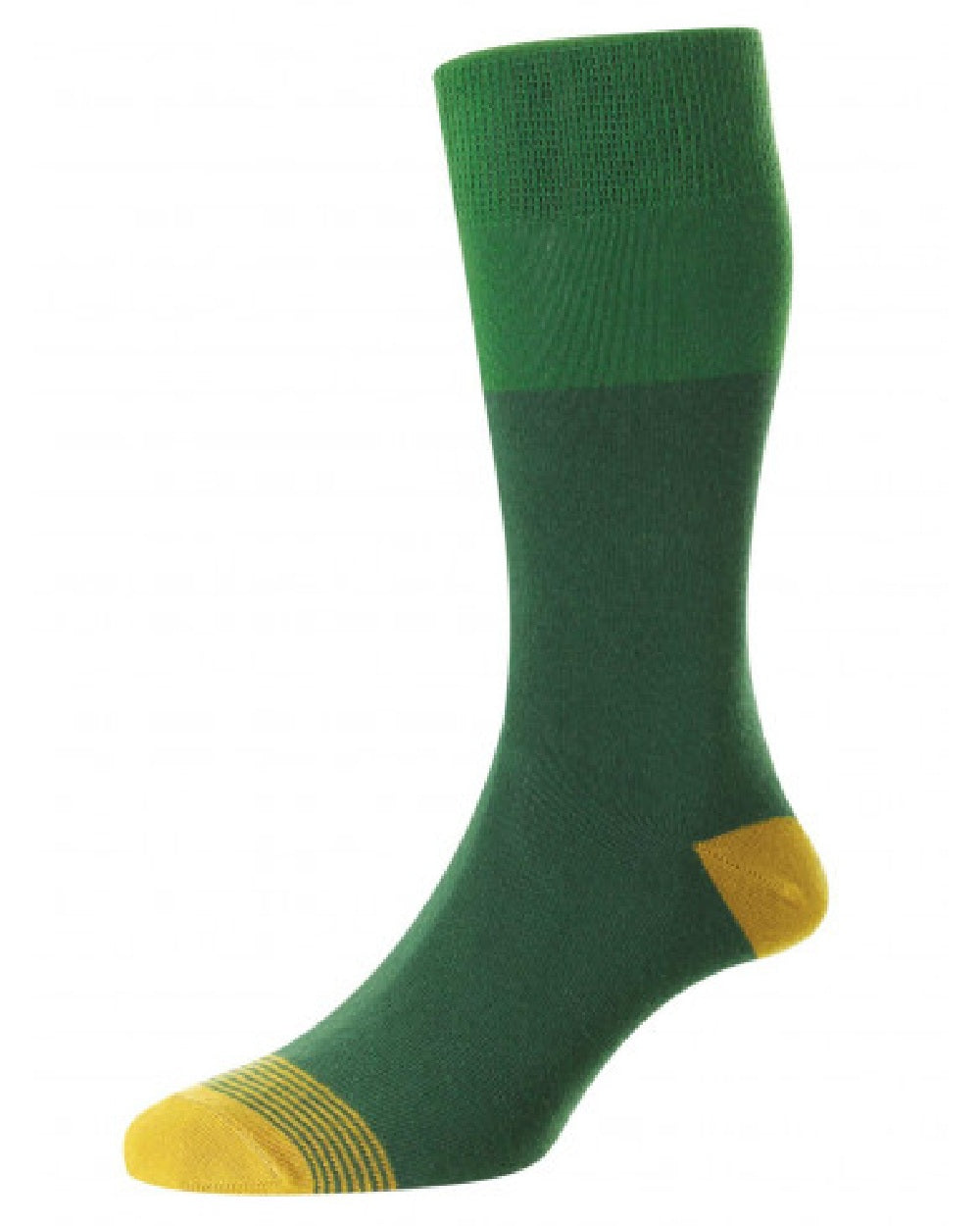 HJ Hall Heel &amp; Toe Stripe Comfort Top in Green 