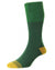 HJ Hall Heel & Toe Stripe Comfort Top in Green #colour_green
