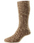 HJ Hall Mens Chunky Knit Wool & Cotton Blend Socks in Brown Marl #colour_brown-marl