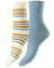 HJ Hall Fluffy Socks | 2 Pack in Cream and Pale Blue #colour_cream-and-pale-denim