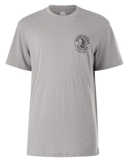 Grey coloured Hard Yakka Heritage Icon T-Shirt on white background 