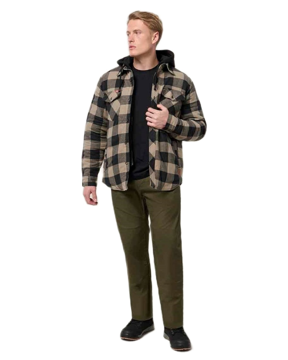 Forest coloured Hard Yakka Mens Heritage Carpenters Work Trousers on white background 