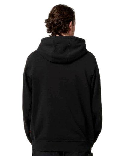 Black coloured Hard Yakka Mens Heritage Icon Hoodie on white background 