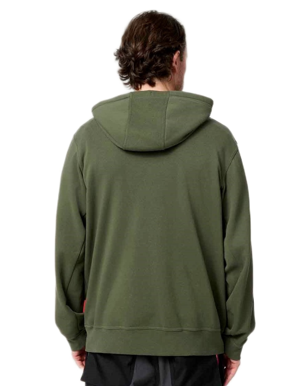 Military Green coloured Hard Yakka Mens Heritage Icon Hoodie on white background 