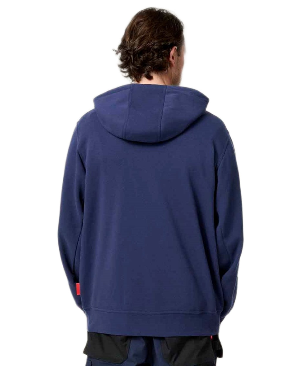Navy coloured Hard Yakka Mens Heritage Icon Hoodie on white background 
