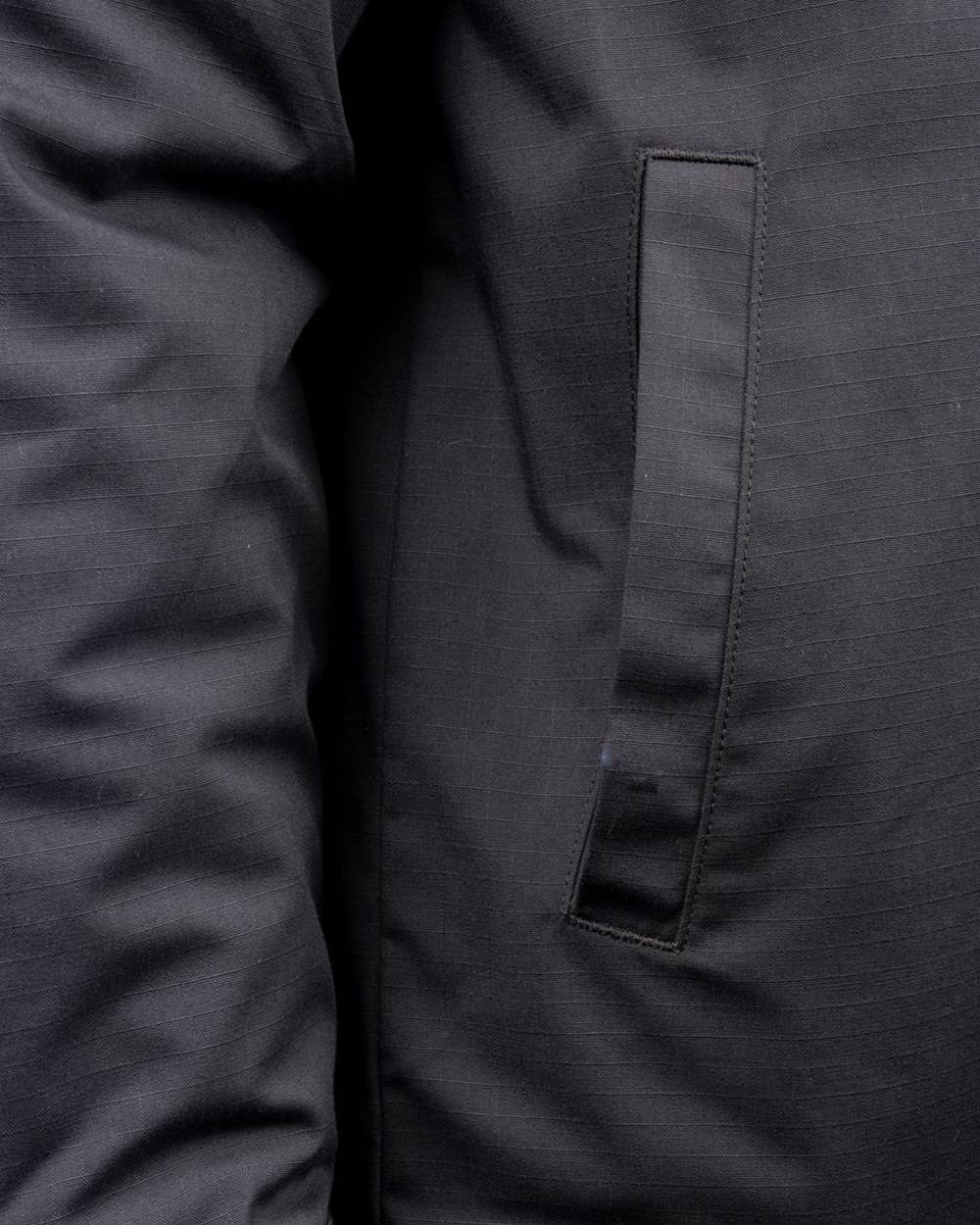 Charcoal coloured Hard Yakka Mens Quilted Solid Shacket on white background 