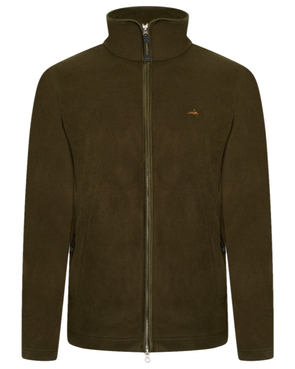 Fern Coloured Harehill Birtles Fleece Jacket on white background 
