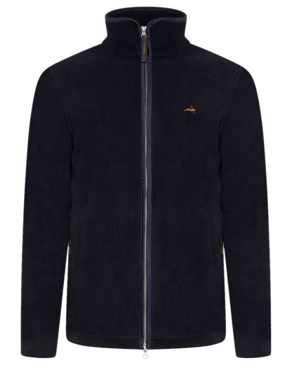 Midnight Coloured Harehill Birtles Fleece Jacket on white background 