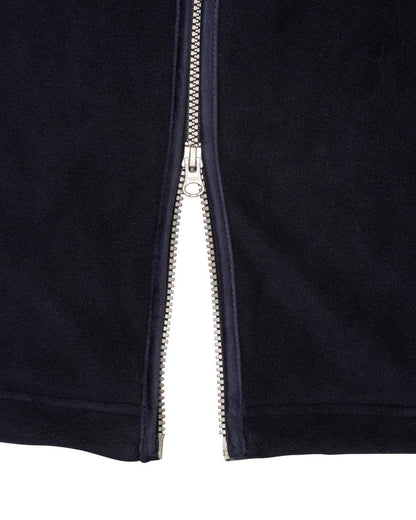 Midnight Coloured Harehill Birtles Fleece Jacket on white background 