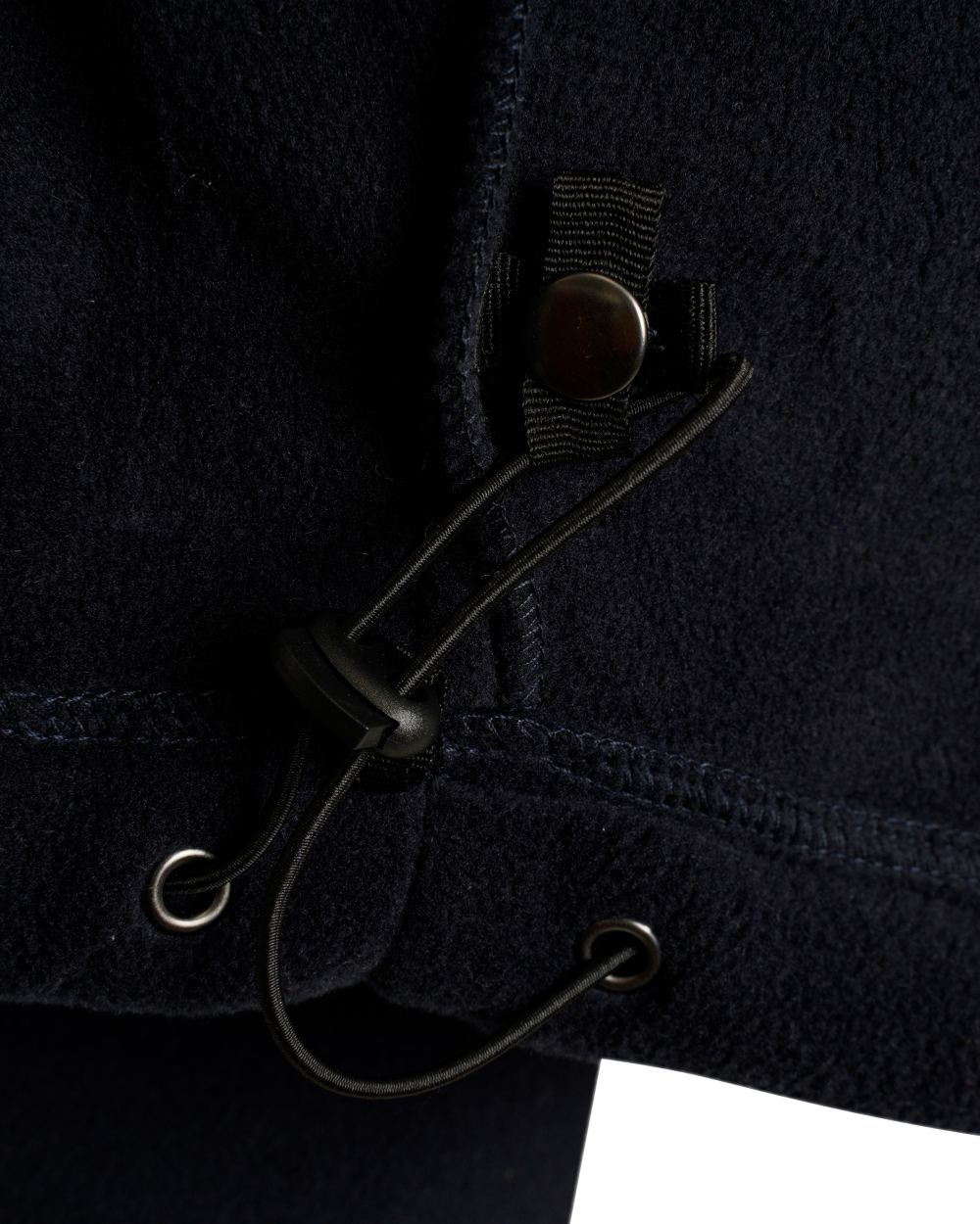 Midnight Coloured Harehill Birtles Fleece Jacket on white background 