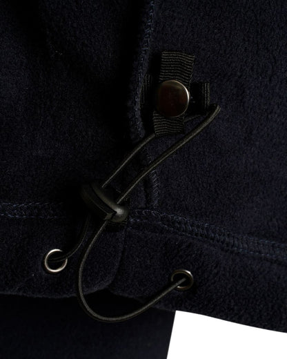 Midnight Coloured Harehill Birtles Fleece Jacket on white background 