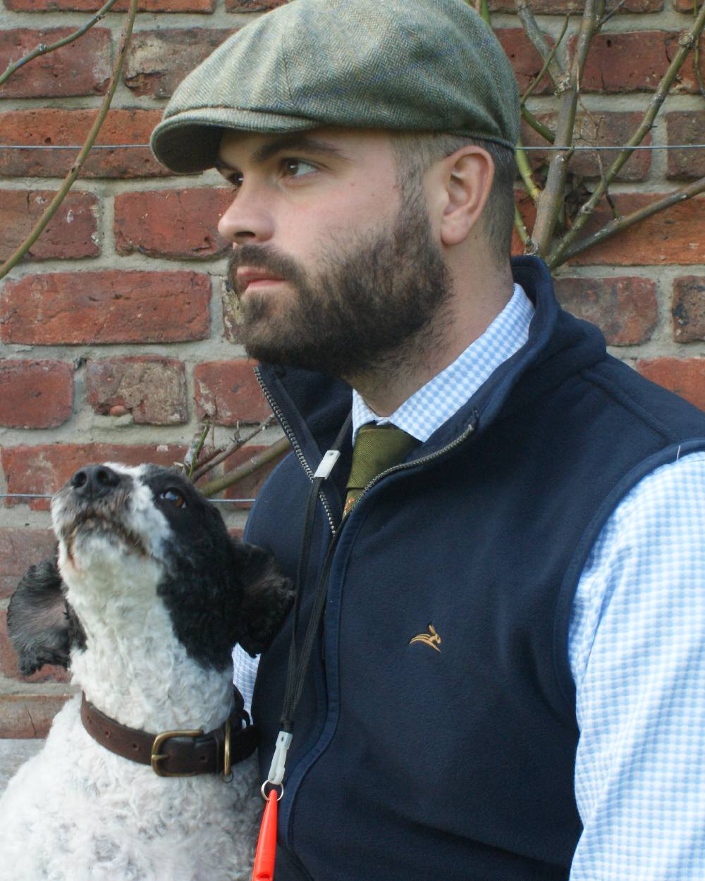 Midnight Coloured Harehill Birtles Gilet on outdoor background 