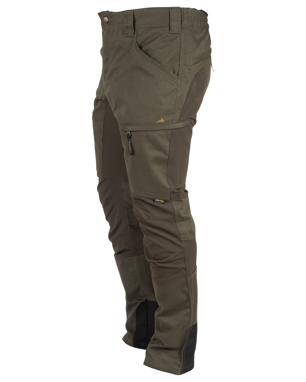 Forest Shade Coloured Harehill Ridgegate Shooting Trousers on white background 