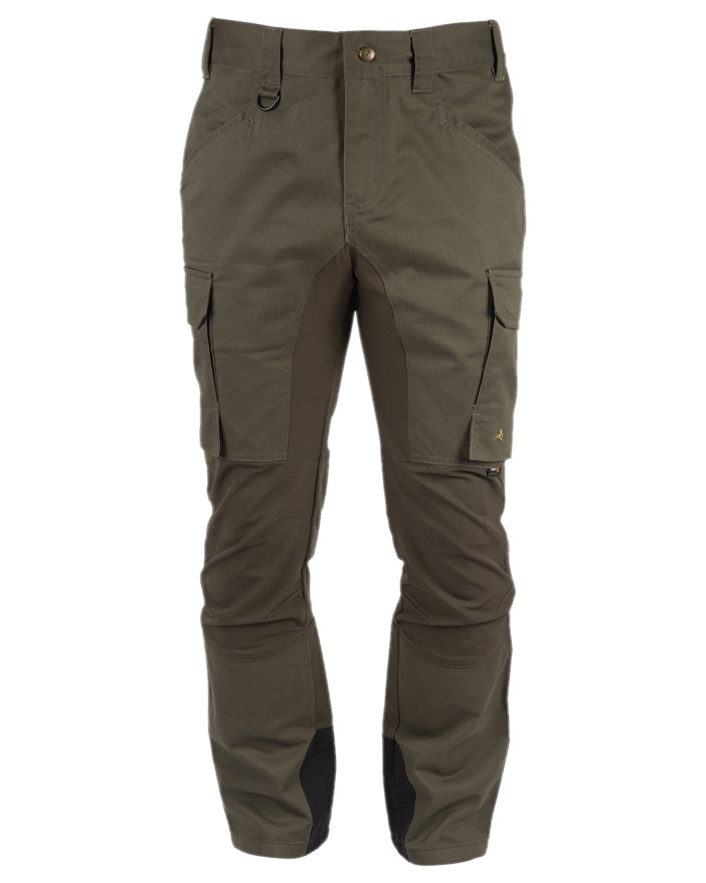 Forest Shade Coloured Harehill Ridgegate Shooting Trousers with Bellow Pockets on white background 