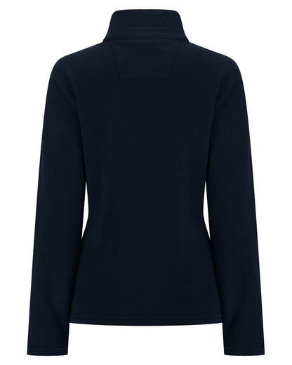 Navy coloured Harehill Womens Varden Fleece Quarter Zip Fleece on a white background 