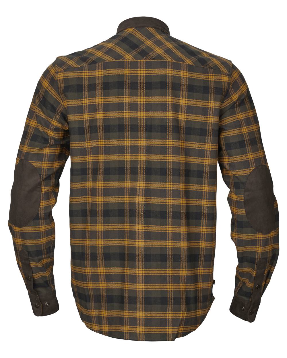 Buckthorn Brown Coloured Harkila Aivak Long Sleeved Shirt on white background 