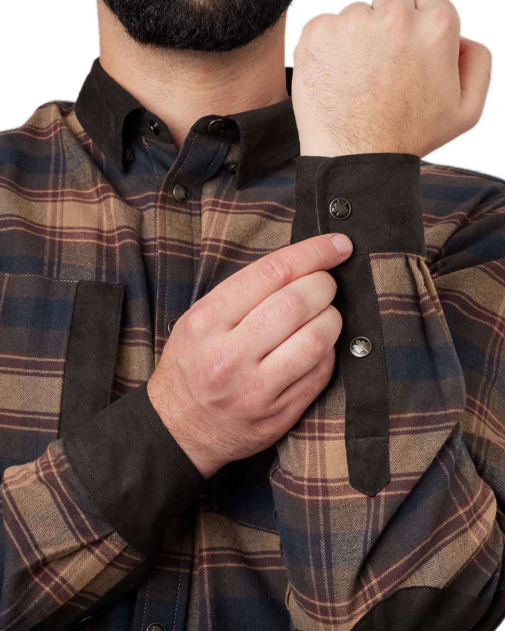 Burgundy Coloured Harkila Aivak Long Sleeved Shirt on white background 