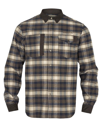 Turkish Coffee Coloured Harkila Aivak Long Sleeved Shirt on white background 