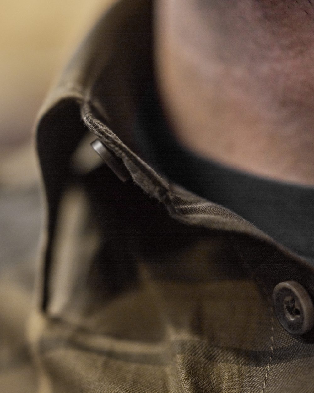 Willow Green Check Coloured Harkila Akse Long Sleeve Shirt on outdoor background 