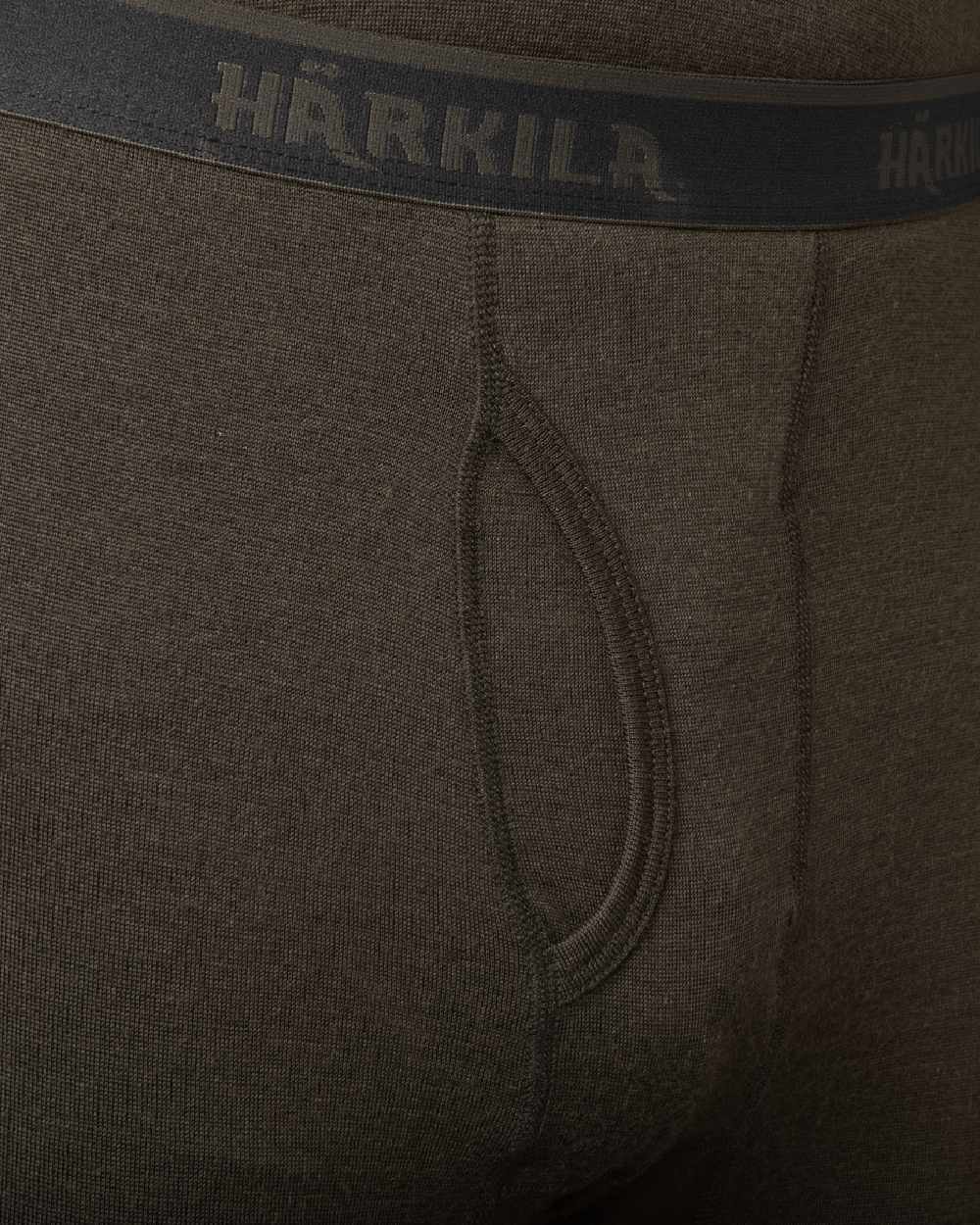 Shadow Brown Coloured Harkila All Season Long Johns Base Layer on white background 