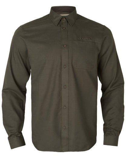 Willow Green Coloured Harkila Alto Long Sleeve Shirt on white background 