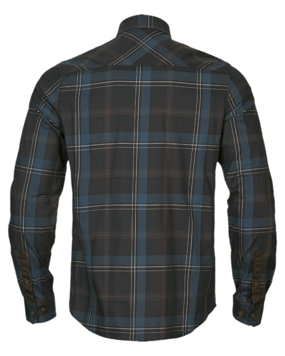 Dark Navy Coloured Harkila Anker Long Sleeve Shirt on white background 